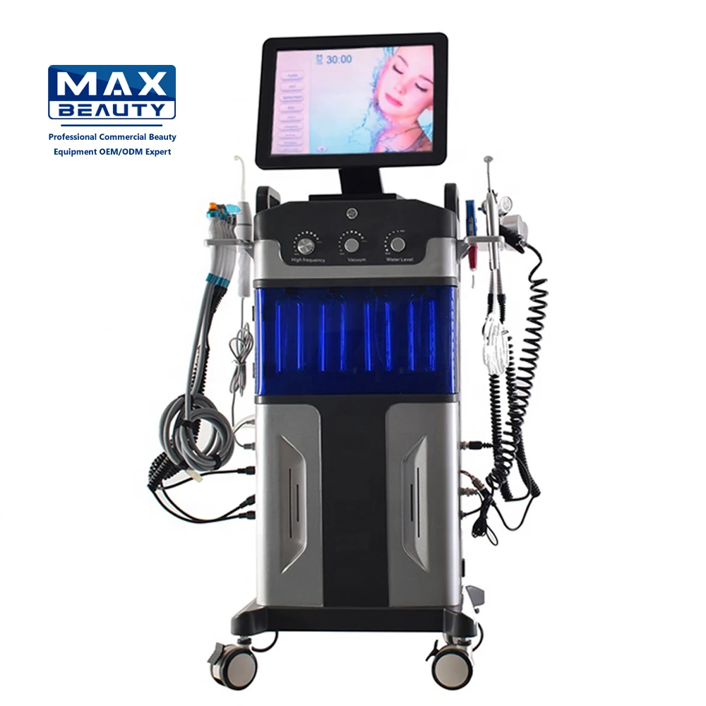 

New Arrival 12 In 1 Hydra Oxygen Dermabrasion Facial Care Machine Hydro Diamond Dermabrasion Aqua Peeling Facial Machine