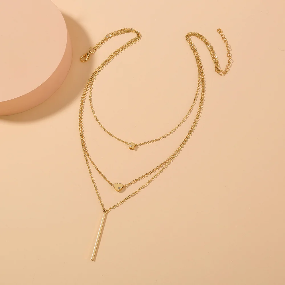 

Hot Product European Style Furniture Necklacegold Heart Star Necklaces