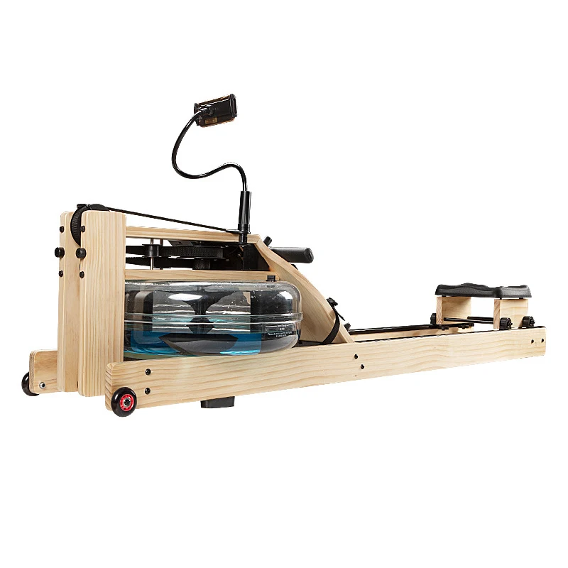 

Smart rowing machine Water resistance rowing machine Household custom mute gym dedicated OEM, Wood color
