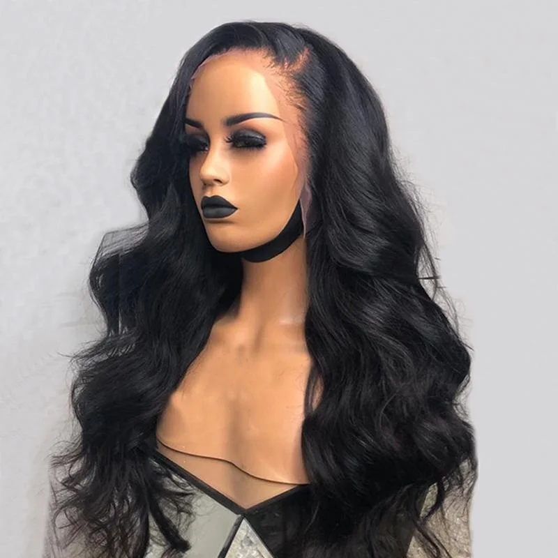 

wish shopping online 250 Density Full End lace wig For Women Brazilian Body Wave Lace front Wig cash on delivery