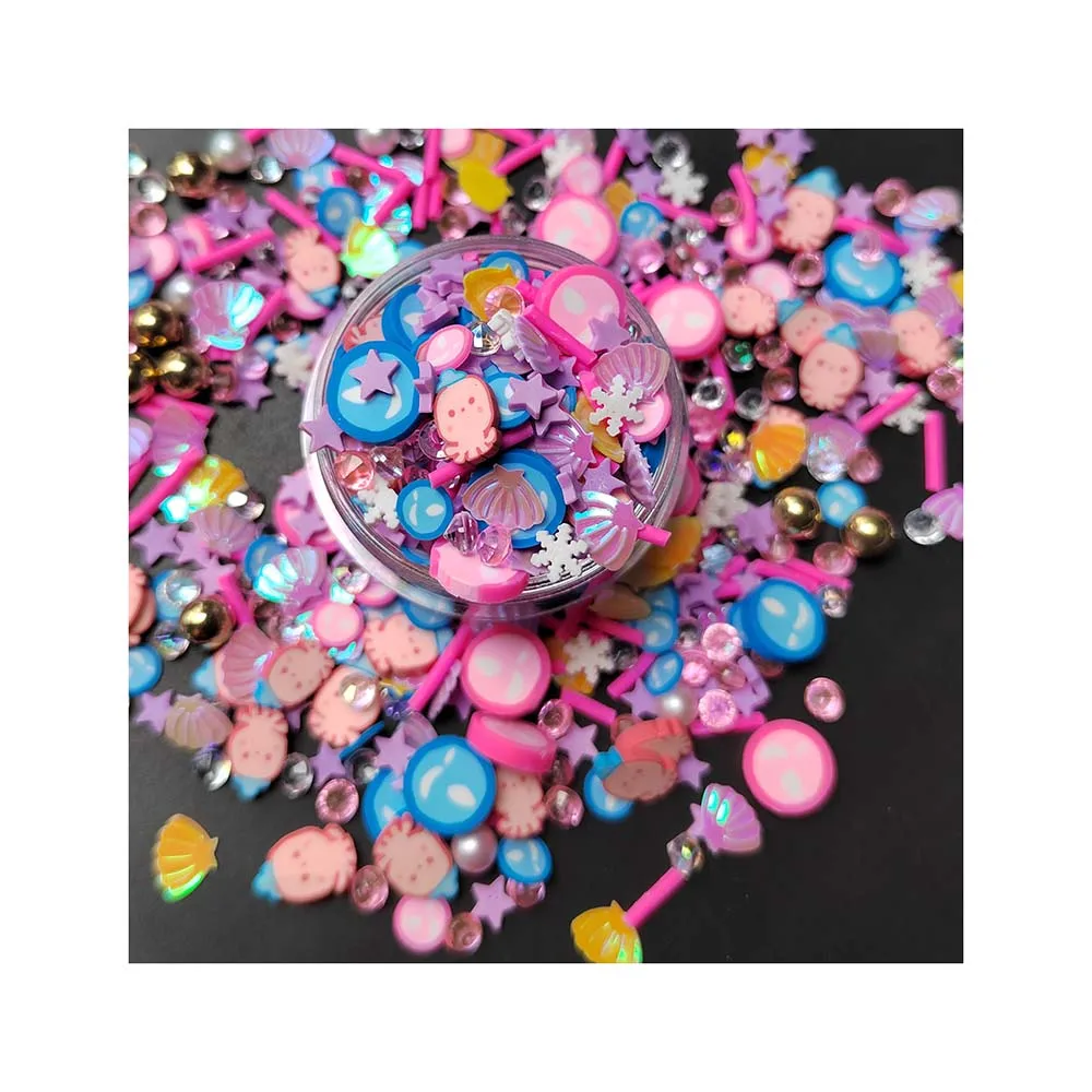 Crystal Slime Toppings DIY Craft Accessories Ocean Polymer Clay Slices