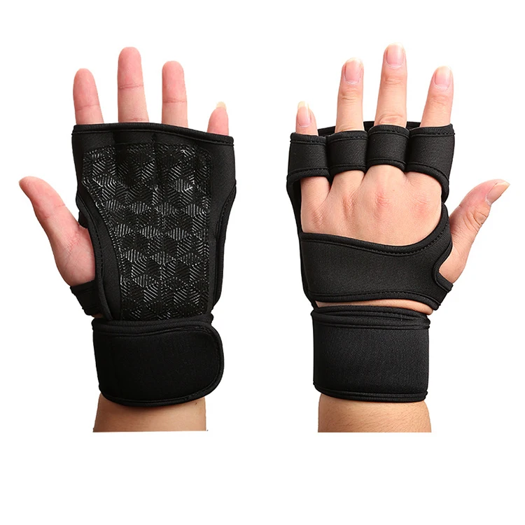 

Hot selling profession custom multi-color training gym weight lifting fitness gloves, Black