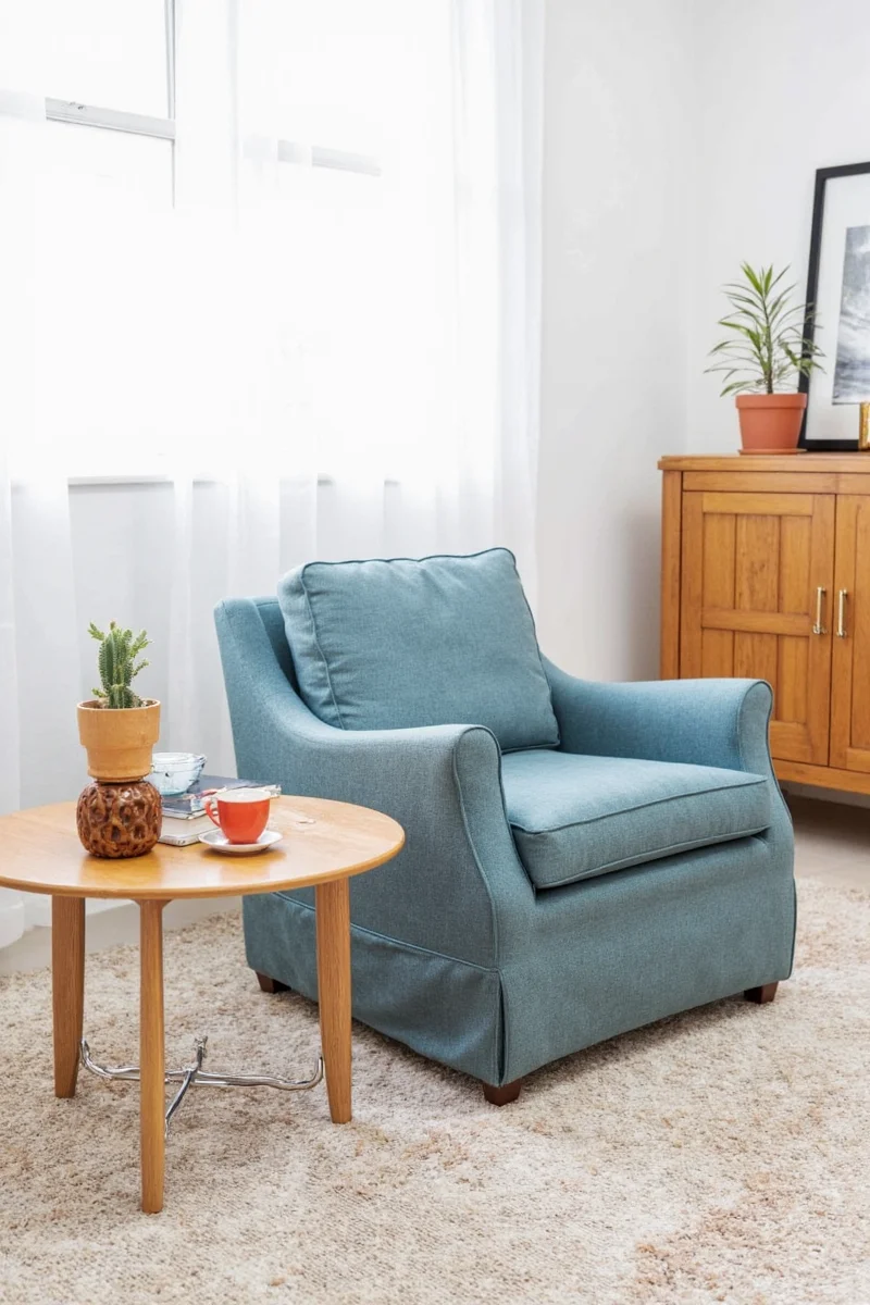 Shopping for Parsons chairs in a showroom