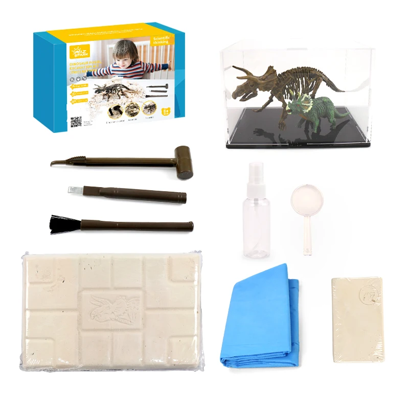 

OEM Hot Toys Diy Mining Dino Bone Real Figures Dinosaur Fossil Excavation Jouet For Kids Educational Craft