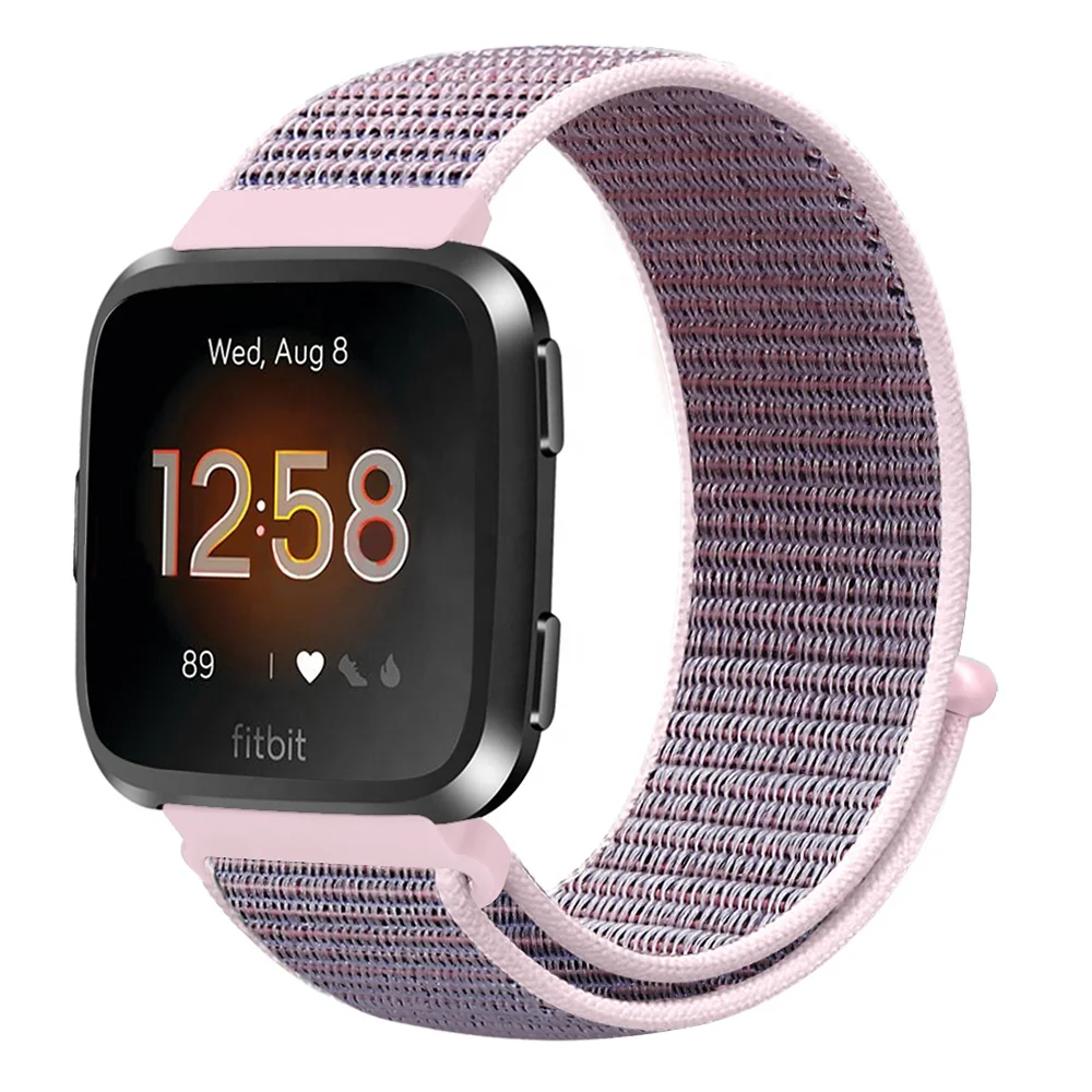 

Hot Sale Colorful Woven Quick Release Fitbit Versa 2 Lite Nylon Strap Loop for sense Band Replacement Adjustable Elastic Strap, Optional