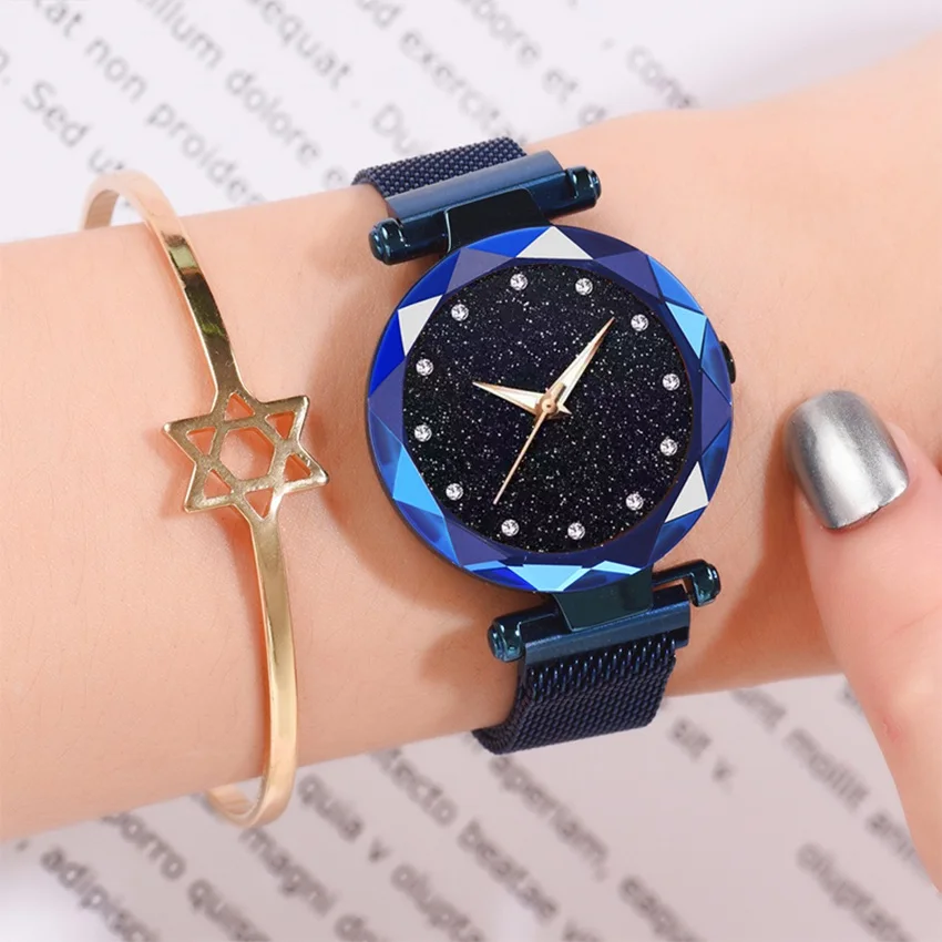 
Hot Sale Luxury Women Ladies Watches Fashion Relogio Feminino Reloj Mujer Crystal Female Magnet Buckle Wristwatch Alloy Watches 