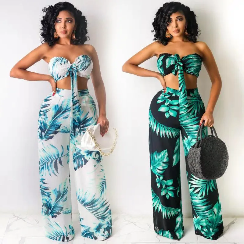 

2 pieces set women 2021 trendy summer two piece set casual two piece pants set
