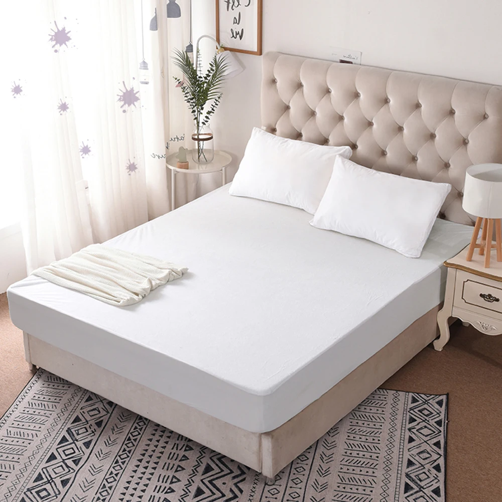 Hypoallergenic Waterproof Mattress Cover / Bed Terry Cloth Mattress