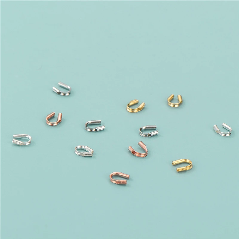 

10pcs/lot 925 Sterling Silver Wire Protectors Wire Guard Guardian Protectors Loops U Shape Clasps Connector For Jewelry Making