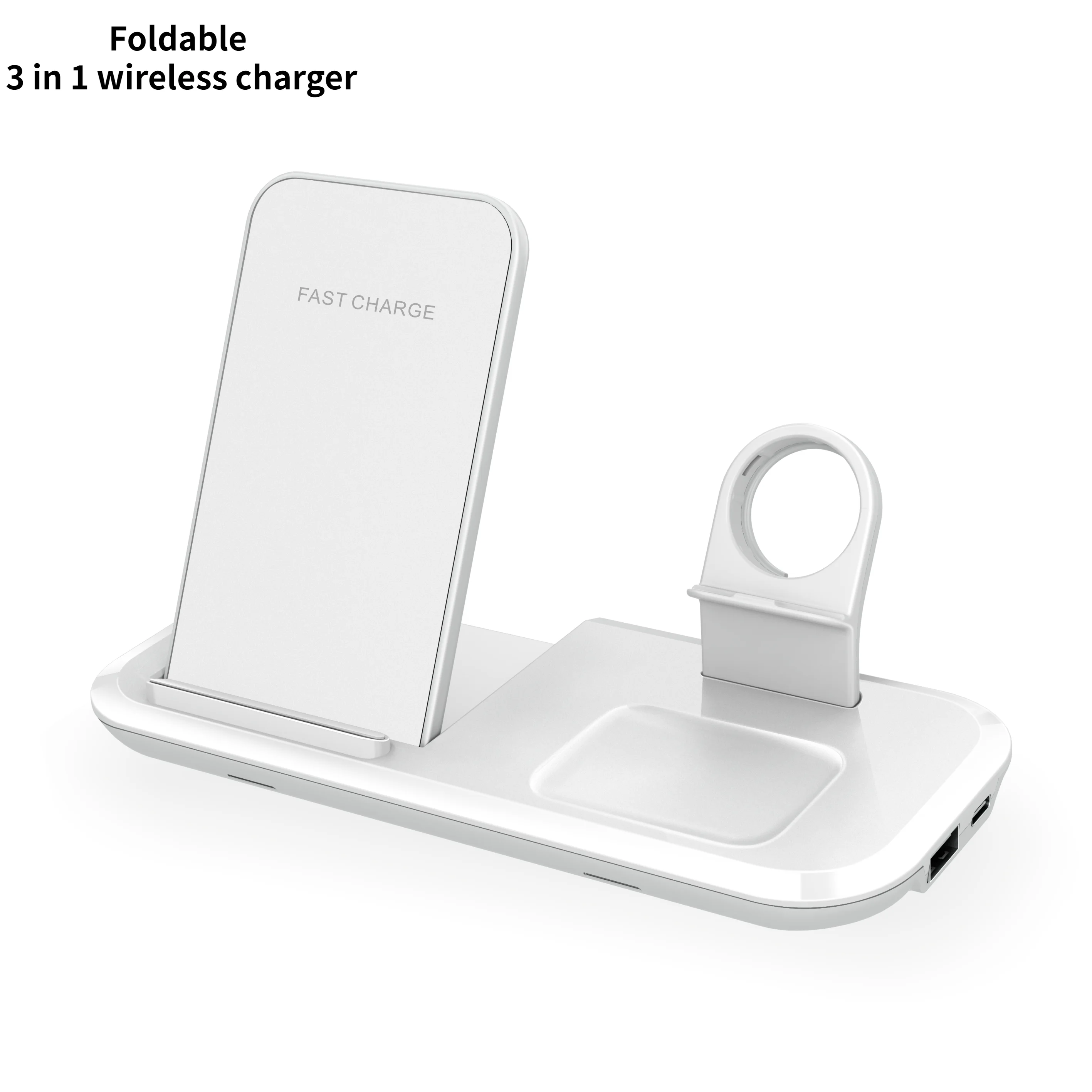 

universal fast side lamp custom 15w stand fantasy 3 in 1 wireless charger, Black