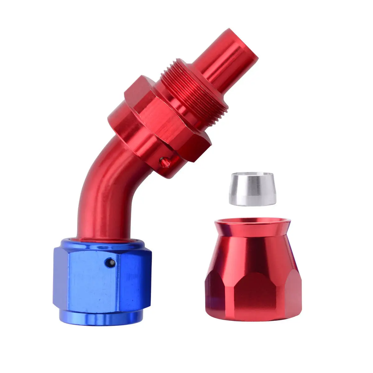 AN6 size  Braided PTFE Fuel Hose Line with PTFE Swivel Hose Fittings for E85 Ethanol Fuel
