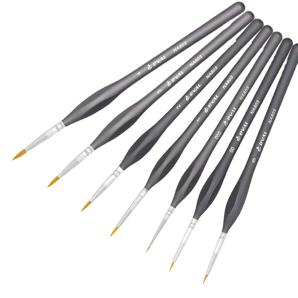 

7pcs Detail Paint Brush Set for Miniature Watercolor Acrylic Oil Painting Brushes Drawing Liner Pen Painting Brush Art Supplies