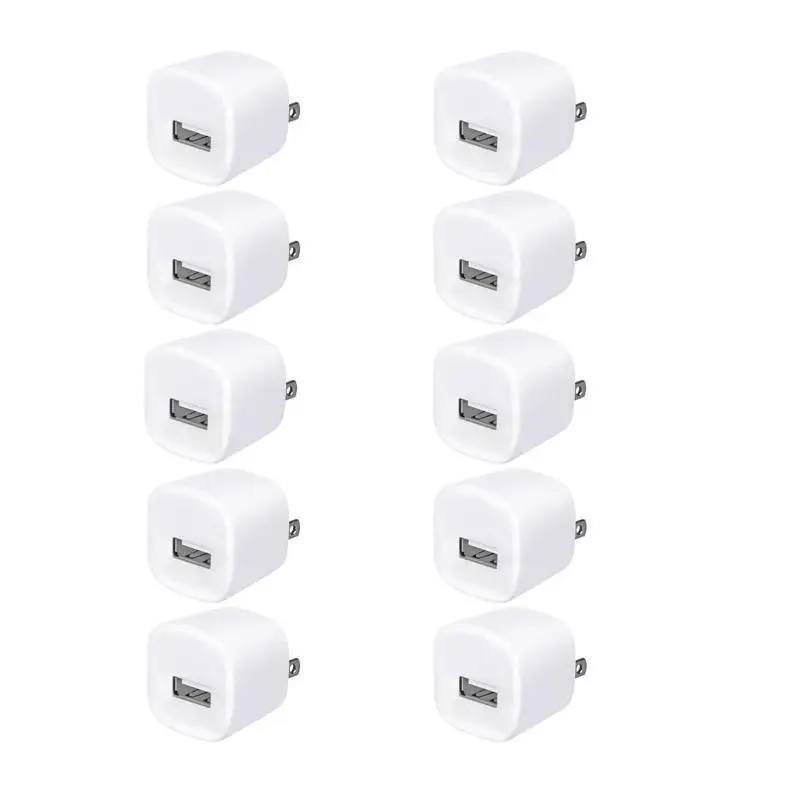 

5V 1A Single Usb Ac Home Travel Wall charger Power Adapter Plug For iphone 7 8 x 11 samsung s8 s10 s20 htc android phone, White black stock
