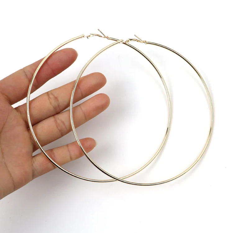 

Wholesale Hot Sale 115mm Big Hoop Jewelry Gold And Silver Plated Circle Earrings