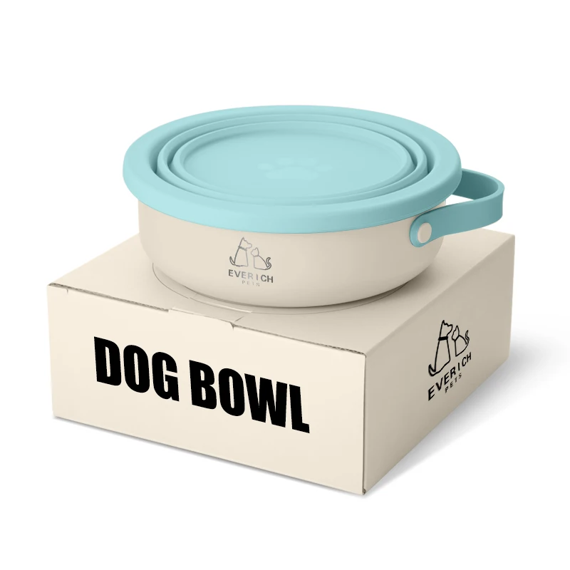 

Hot Selling Custom 30oz Silicone Portable Dog Bowl Pet Feeder Bowls for Outdoor Sports Travel