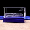 3d photo laser etched crystal cube with designed traffic model MLSJ-ND011