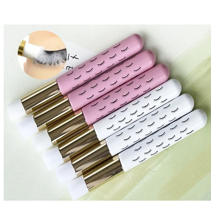 

Wholesale colorful soft lash clean brush private label lash cleaning brush, Pink/dark pink/black/white