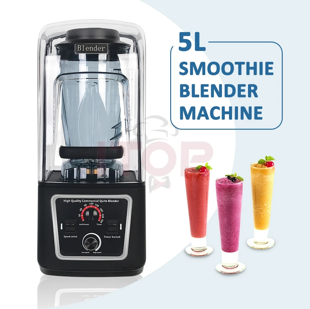 5l Heavy Duty Blender Commercial Blender With Sound Cover Professional