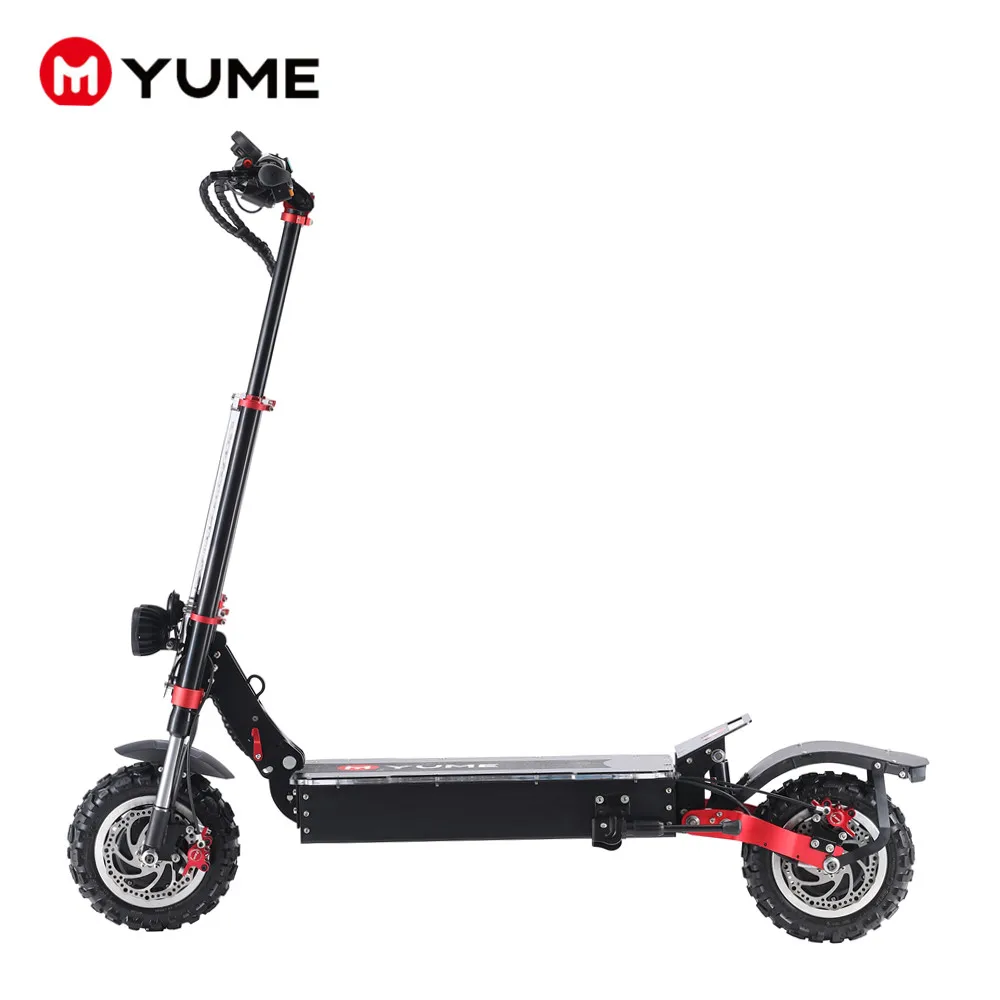 

Yume China 5000w powerful 11inch off road tire folding e-scooter adult electro scooter, Black