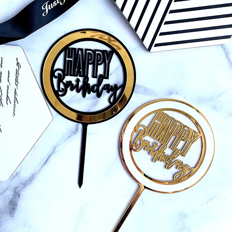 

Home DIY Round Acrylic Cake Topper For Birthday Party decoration