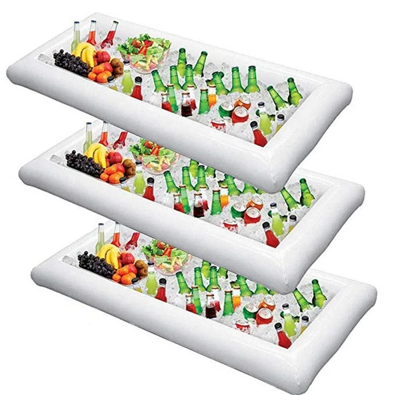 

Large size Inflatable ice service buffet bar inflateble air mattresses for party picnic camping food drinks tray