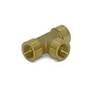 C16 Common Size Hot-Selling Tee Female Equal round Copper Brass Fitting for plumbing pipe tube hose