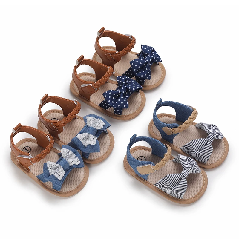 

0-6-12 Months Fancy Braid Children Summer Barefoot Soft Sole Girl Baby Sandals