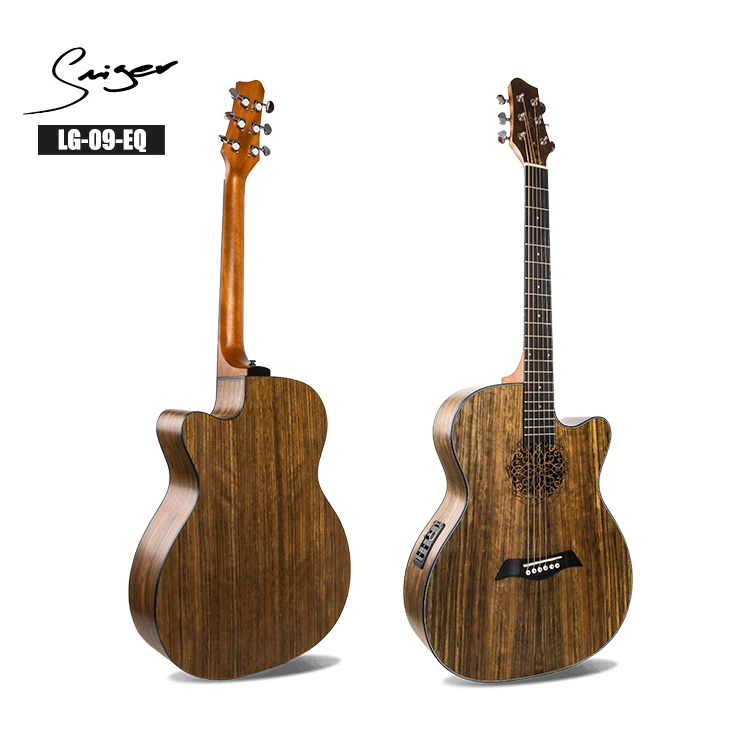 

New popular Engraved sound hole 41 inch semi acoustic guitar for acoustic electric guitar, Nature
