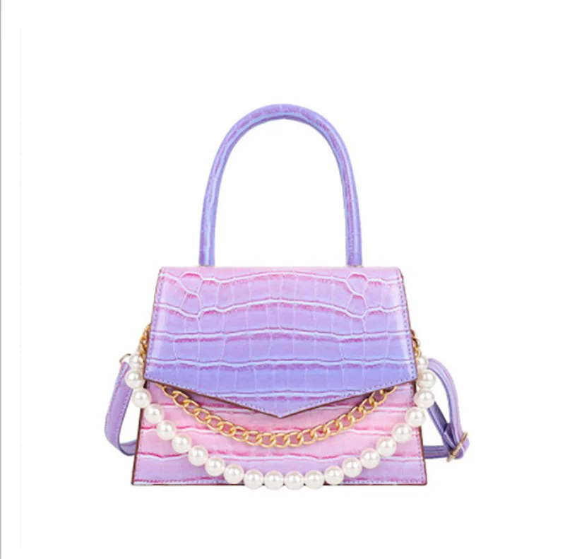 

Women's bag small square bag Pu leather fashion shoulder handbag messenger bags, Contrast color