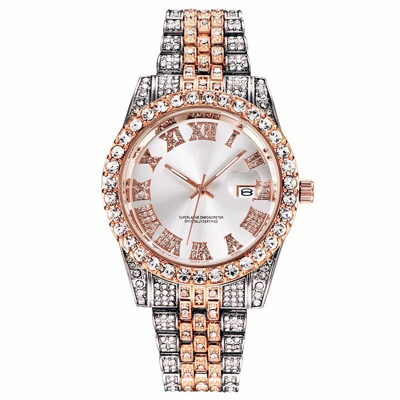 

Lowest Price Luxury Watch Diamond Fully Iced Out Watch Relojes De Hombre Chronograph Men S Watch Megir Watc