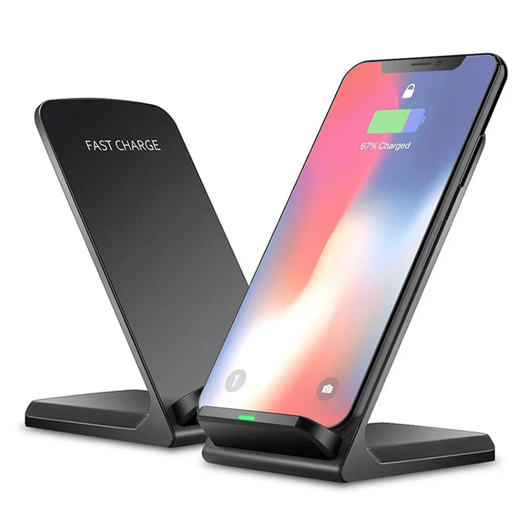 

SHANPIN KC certificate Universal Portable mobile Phones Wireless Charger 10W Wireless Charging Base, Black white