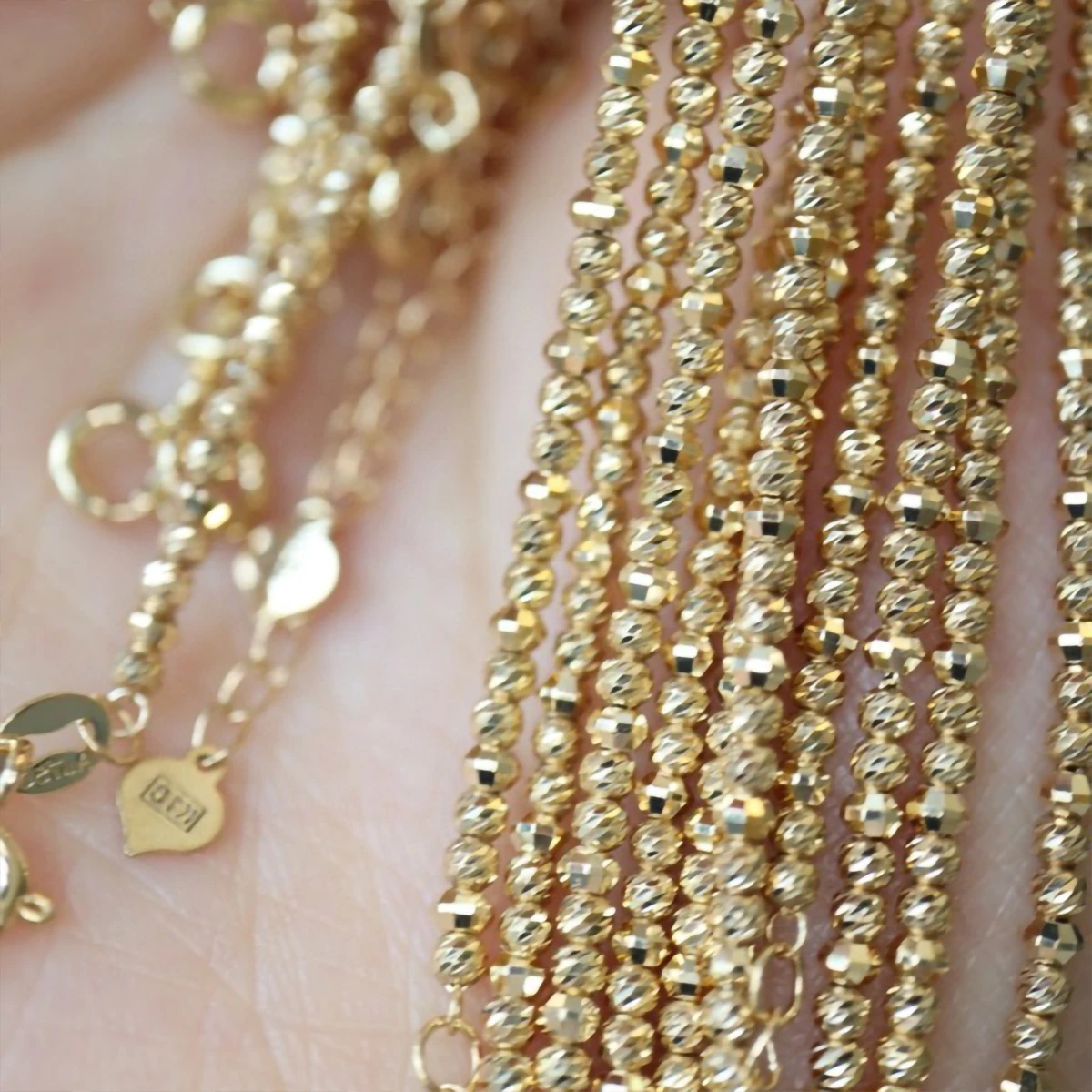 

Jewelry Manufacturer Wholesale Prices Designer Luxury Women's Beads Femme 18K Gold Bracelet Chain