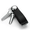 Metal leather keychain holder custom logo wholesale for car keys