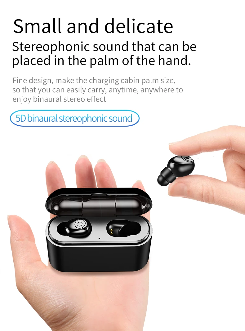 X8 TWS Bluetooth True Wireless Earphones 5D Stereo Earbuds Mini TWS 5.0 Waterproof Headfrees 2200mAh Power Bank For Smart phones - ANKUX.COM