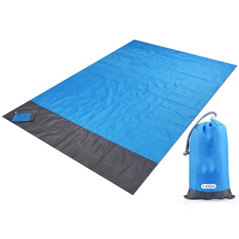 

2021 Hot Sale 2M*2.1M Waterproof Beach Blanket Outdoor Portable Picnic Mat Ground Mat Waterproof Beach Camping Bed Sleeping Pad, 5 color