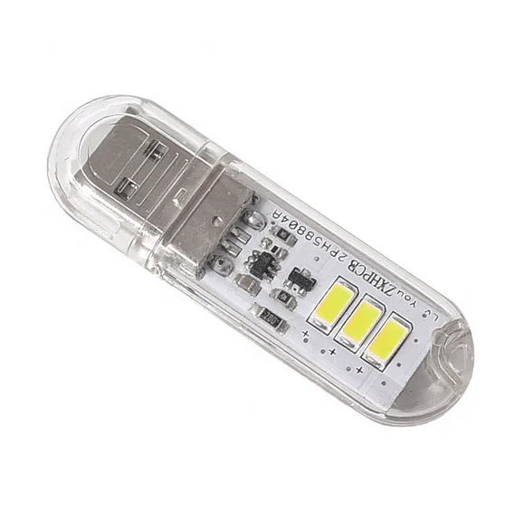 

3W 3LEDs 5V 80LM USB LED Book Light Portable Night Light Warm Light