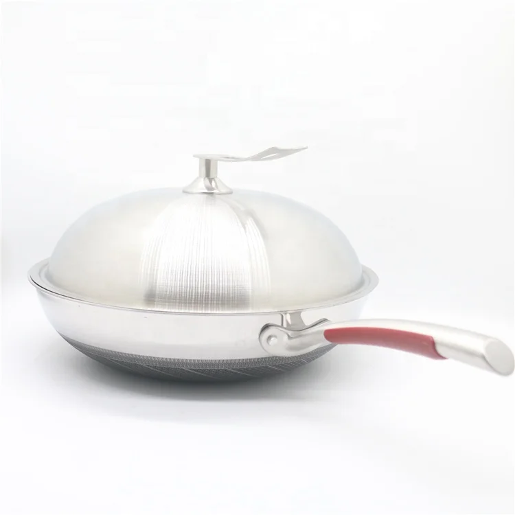 

Custom Chinese Kitchenware non stick carbon stainless steel wok for cooking
