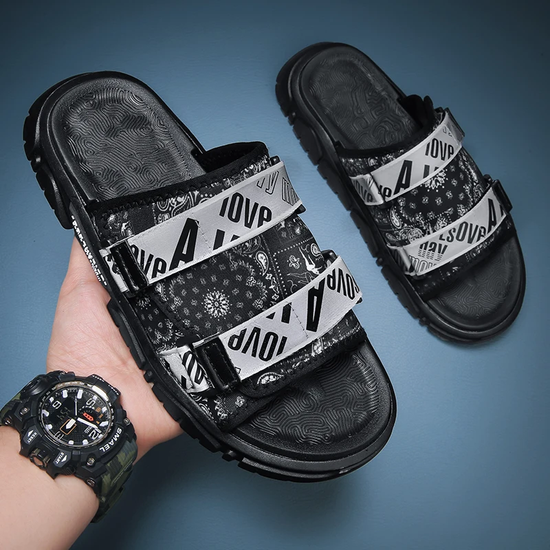 

Factory Wholesale Men's Sandals Beach Slides Slippers Men Summer Slides Footwear For Man, 4kinds