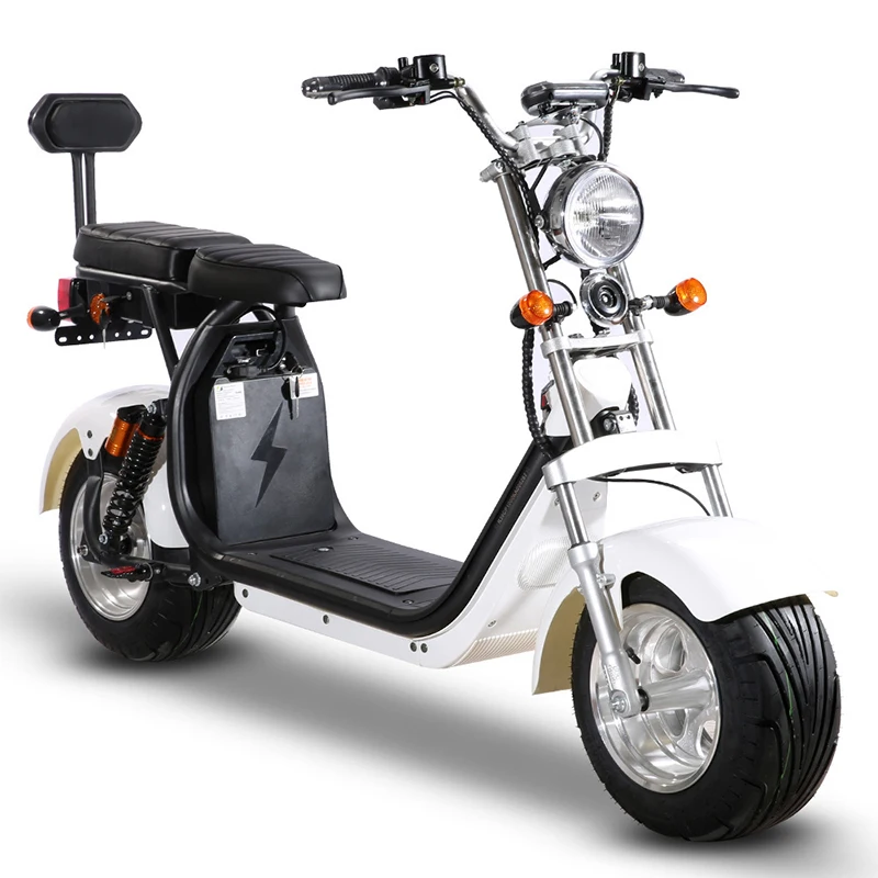 

Electric Moped Scooter Pedals Europe Fat Tyre Bicycles City coco With Two Seats 1500W Max 45km/h EEC COC, Can customize