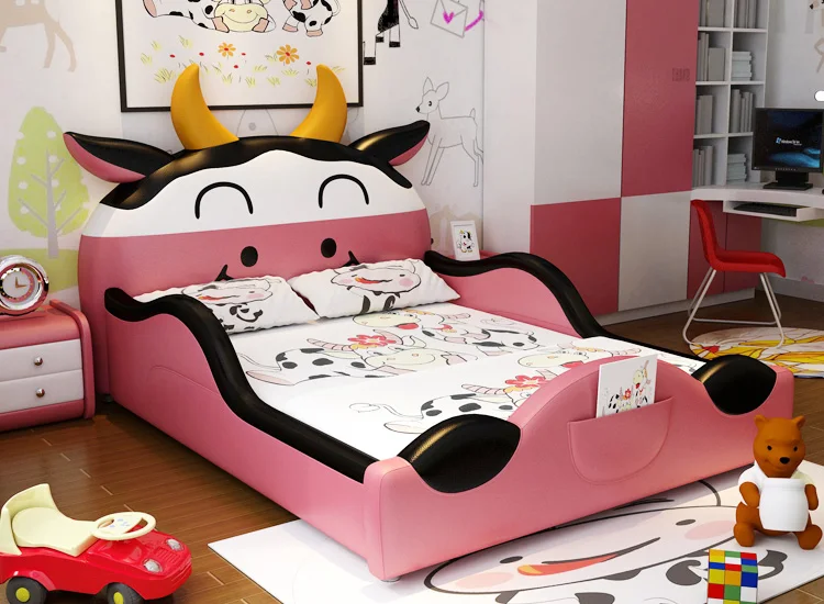 Factory Wholesale Children Beds Bedroom Furniture Solid Wood Kids Bed Single Child Modern Kids