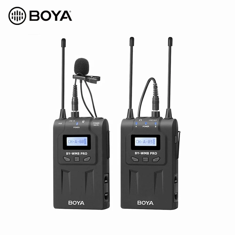 

Professional Micro Cravate Boya Wm8 K1 Wireless Lavalier Lapel Microphone, Black