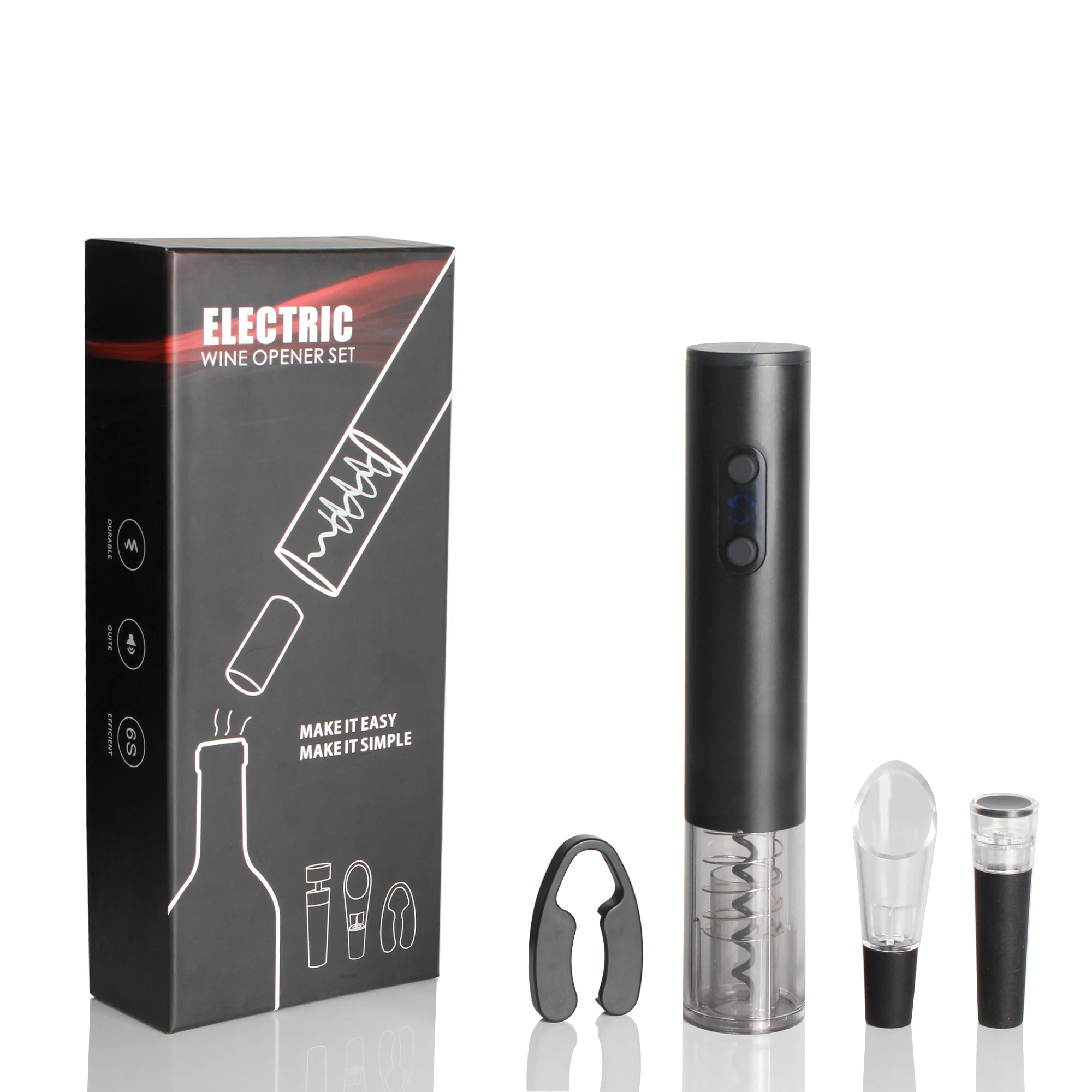 

Factory Wholesale Wine Opener Corkscrew Rechargeable Beer Bottle Opener Exquisite Matte Wine Opener Corkscrew Holiday Gift