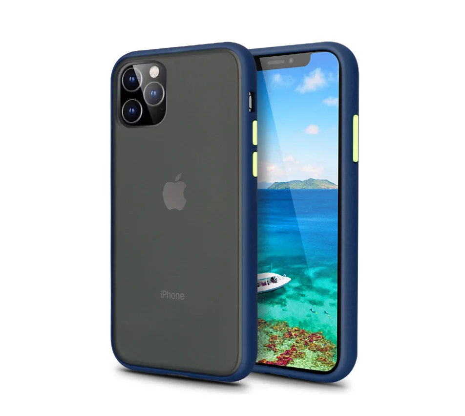 Military Grade Drop Tested Protective Translucent Matte Hybrid Hard PC Case with Soft Edges Cover for iPhone 11 Pro 5.8 2019