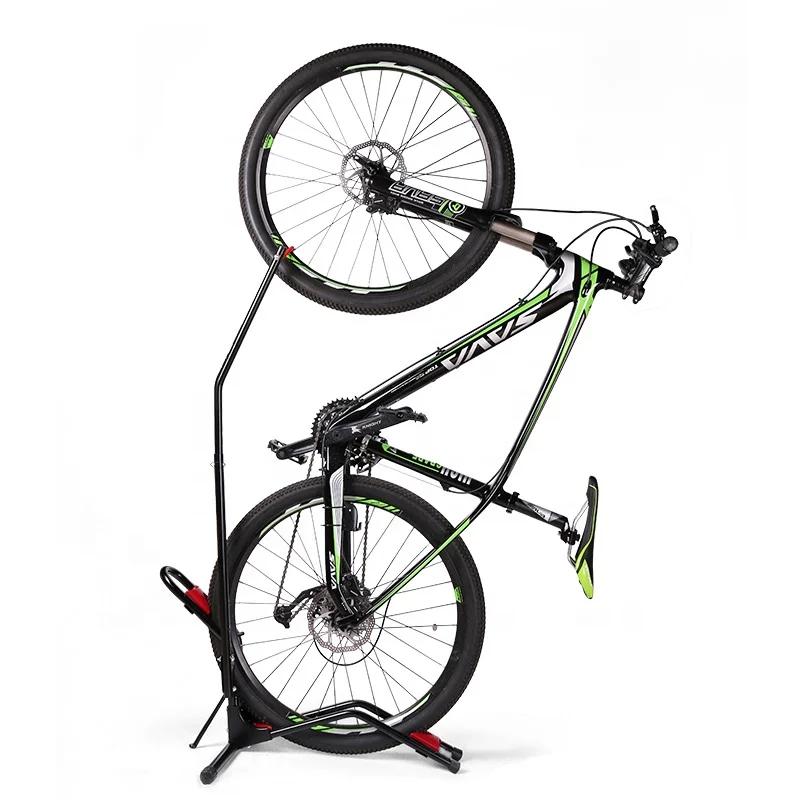 

Wheel Up Indoor L-type Steel Horizontal/Vertical Bike Display Bicycle Parking Rack Stand, Black