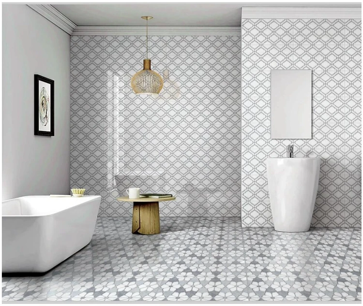 hot selling Water jet Mosaic Tile Water jet design porcelain tiles new water jet pattern decor tile