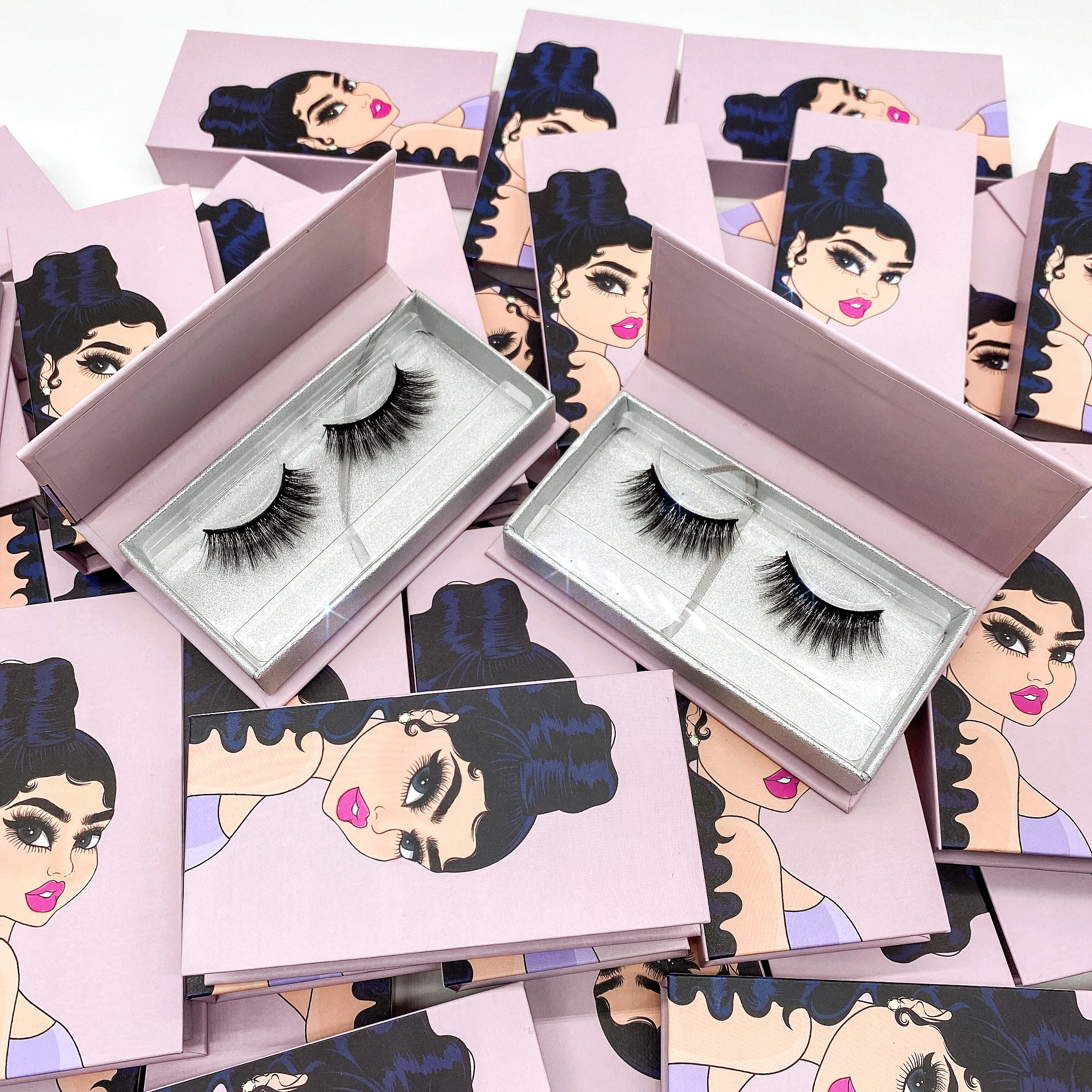 

cruelty free natural eye lashes 5D 6D faux mink eyelashes vendor customized boxes 3d mink lashes vendor full strip eyelash