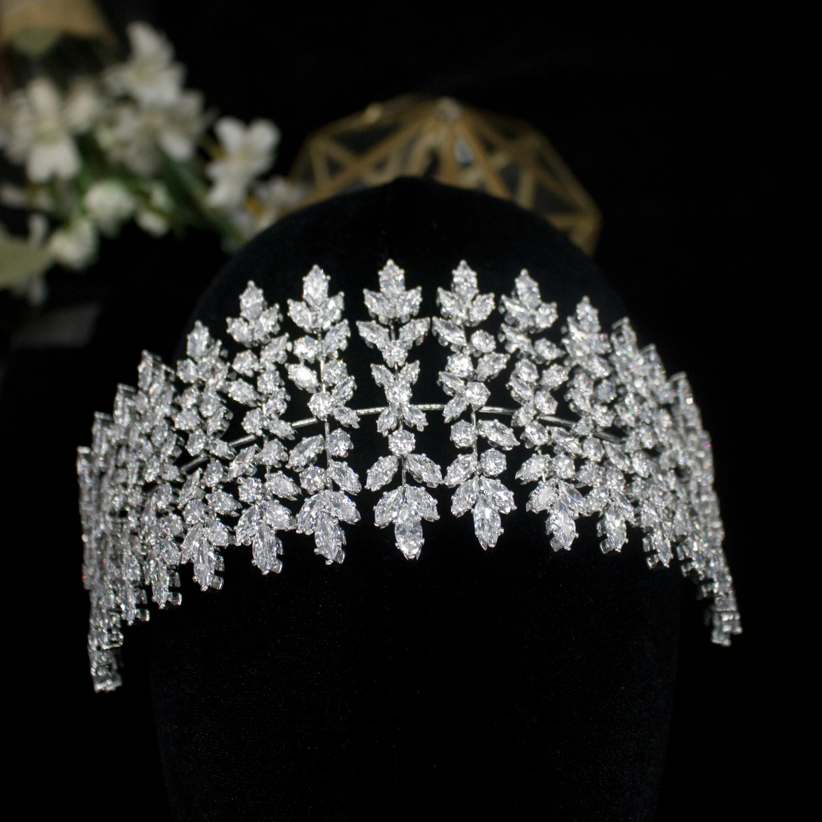 

Hot Sale Luxury Fashionable Bridal Zircon Bridal Crown Wedding Headpiece, Sliver/gold