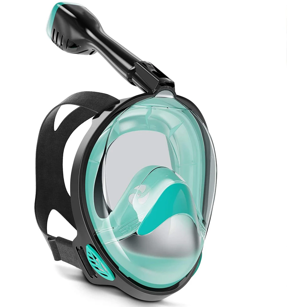 

Full Face Snorkel Mask with Upgraded Breathing System Foldable 180 Panoramic View Anti-Leak Anti-Fog Snorkeling Gear