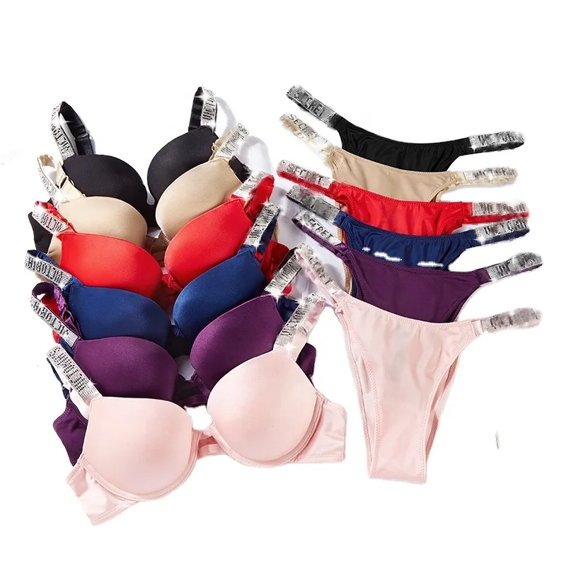 

Wholesale Sexy Bra & Brief Sets plus size sexy push up Seamless Bra And Panty Set for woman, Lotus root purple