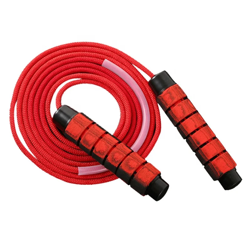

Boxing jump rope workout kids men women fitness body building skipping ropes tangle free ball bearings rapid speed wire jumprope, Red, grey